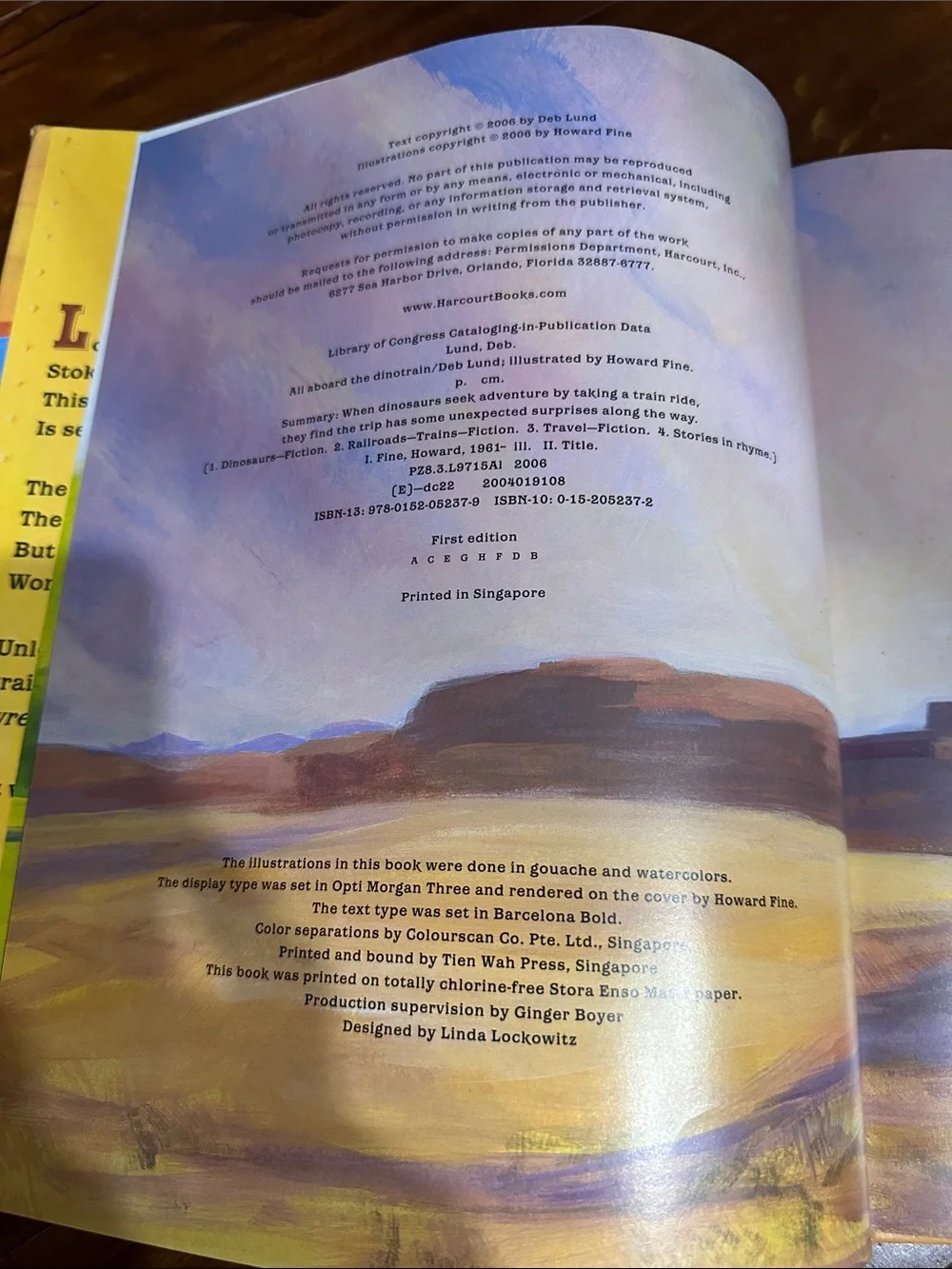 All Aboard the Dinotrain Deb Lund Howard Fine 2006 First Edition Hardcover